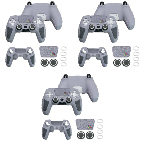 ZORBES® Game Controller Silicone Cover for PS5 Game Controller 30th Anniversary Customized Protective Cover for Controller, with 2 Thumb Grip Caps & Touchpad Sticker 3 PCS ZORBES® Game Controller Silicone Cover for PS5 Game Controller 30th Anniversary Customized Protective Cover for Controller, with 2 Thumb Grip Caps & Touchpad Sticker 3 PCS